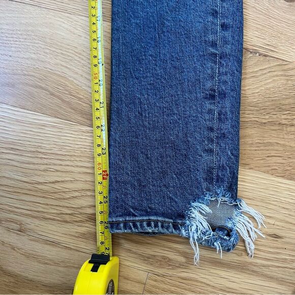 AGOLDE Toni Straight Leg Jeans 24 STYLE#A133F-3002 CUT# 52100 distressed denim - Picture 7 of 10